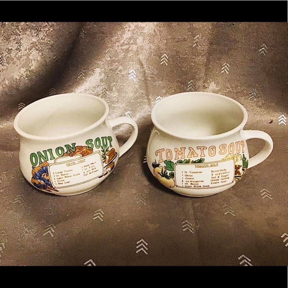 Antique soup cups